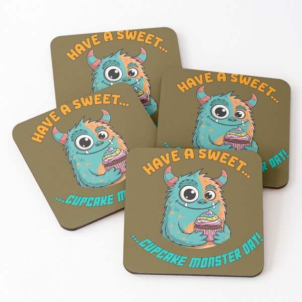Item preview, Cute Cupcake Monster Have A Sweet Day Cartoon designed and sold by ArtdesignsA.