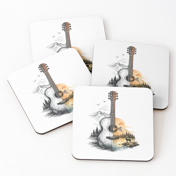 Item preview, Guitar Nature Silhouette Essential T-Shirt designed and sold by SoftSproutstu.