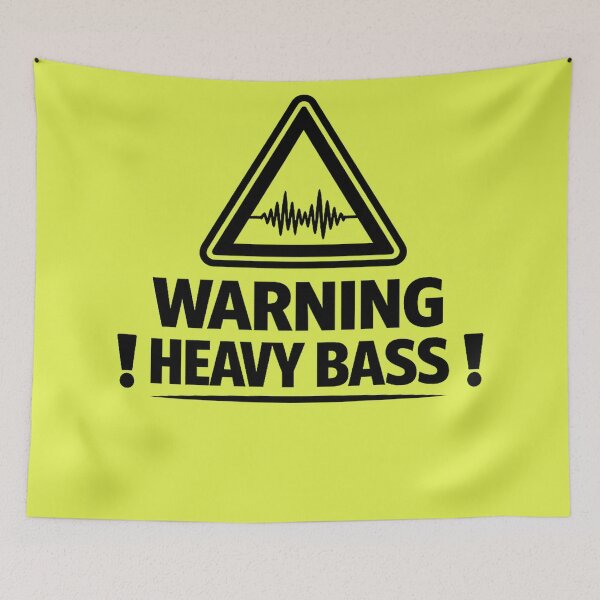 Item preview, Warning Heavy Bass designed and sold by  ZenRave Designs.