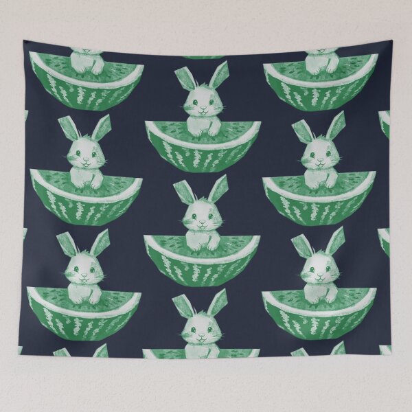 Item preview, Cute Bunny Inside Watermelon designed and sold by kinpirks.