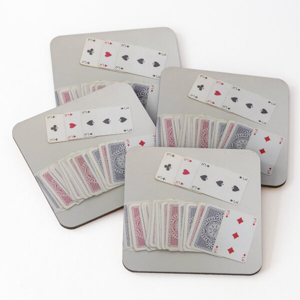 Item preview, Playing Cards Spread on Table With Three of Diamonds and Mixed Back Designs designed and sold by Nmallia.