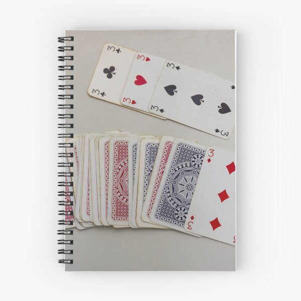 Item preview, Playing Cards Spread on Table With Three of Diamonds and Mixed Back Designs designed and sold by Nmallia.
