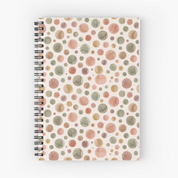 Item preview, Random Multicolour Earth Tones Watercolour Polkadots on Beige designed and sold by Autistamatic.