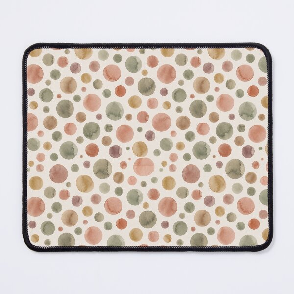 Item preview, Random Multicolour Earth Tones Watercolour Polkadots on Beige designed and sold by Autistamatic.