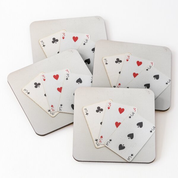 Item preview, Playing Cards Spread on Table With Three of Diamonds and Mixed Back Designs designed and sold by Nmallia.