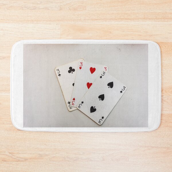 Item preview, Playing Cards Spread on Table With Three of Diamonds and Mixed Back Designs designed and sold by Nmallia.