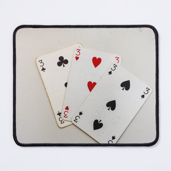 Item preview, Playing Cards Spread on Table With Three of Diamonds and Mixed Back Designs designed and sold by Nmallia.