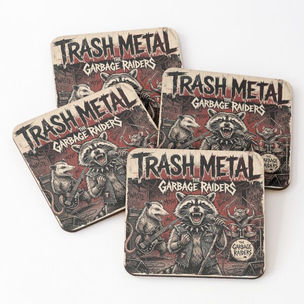 Item preview, Trash Metal Band: The Garbage Raiders Vintage Concert Poster designed and sold by Joruproyect.