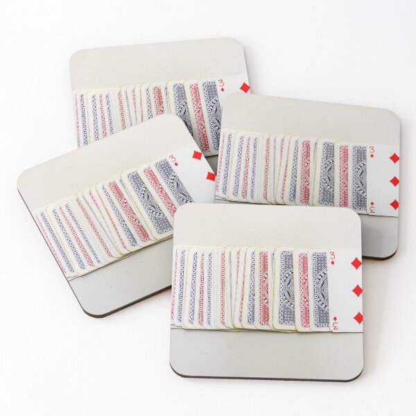 Item preview, Playing Cards Spread on Table With Three of Diamonds and Mixed Back Designs designed and sold by Nmallia.