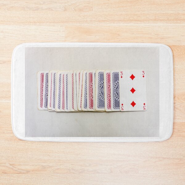 Item preview, Playing Cards Spread on Table With Three of Diamonds and Mixed Back Designs designed and sold by Nmallia.