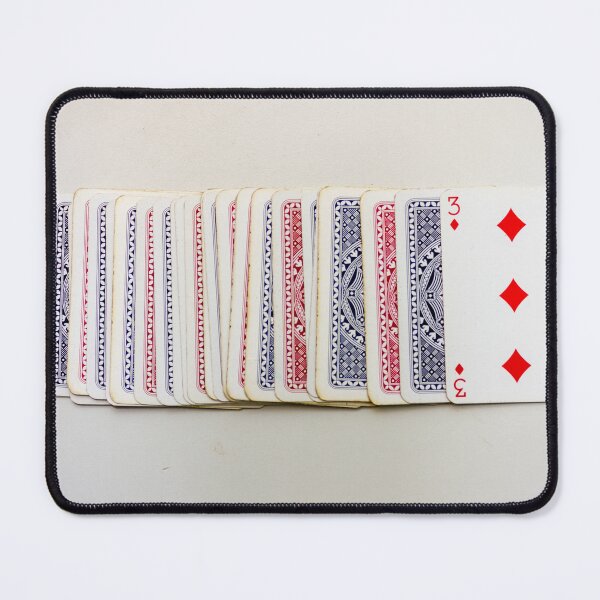 Item preview, Playing Cards Spread on Table With Three of Diamonds and Mixed Back Designs designed and sold by Nmallia.