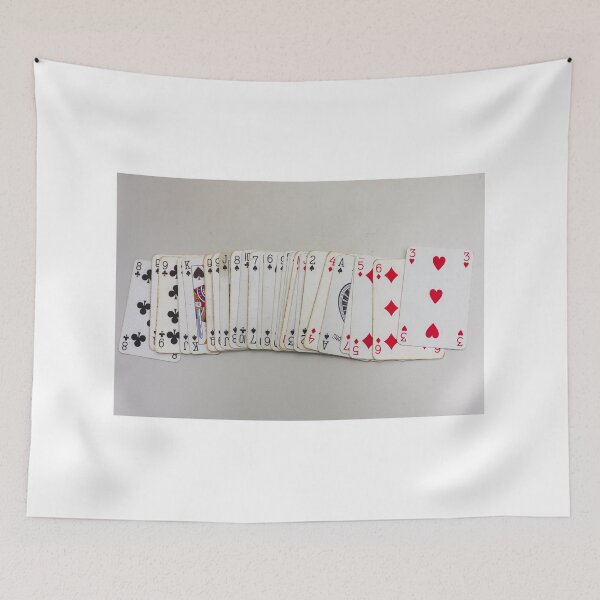 Item preview, Playing Cards Spread on Table With Three of Diamonds and Mixed Back Designs designed and sold by Nmallia.
