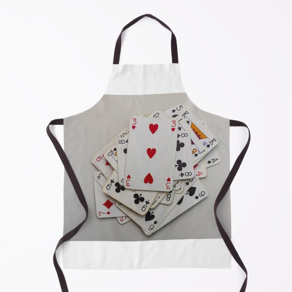 Item preview, Worn Playing Cards Spread on Table Showing Several Threes With Mixed Red and Blue Backs designed and sold by Nmallia.