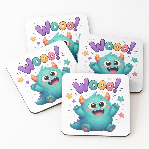 Aperçu de l'œuvre Cute Wooo Monster – Adorable Funny Kawaii Creature Design créée et vendue par Newthingzy.