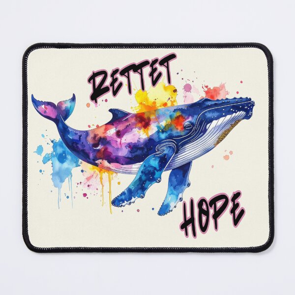 Item preview, Save Hope, a humpback whale in the Baltic Sea near Poel, in a colorful watercolor. designed and sold by LiskoDesign.