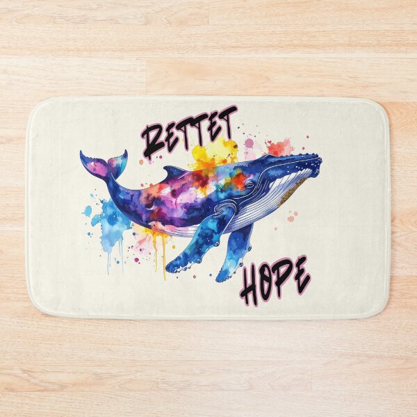 Item preview, Save Hope, a humpback whale in the Baltic Sea near Poel, in a colorful watercolor. designed and sold by LiskoDesign.