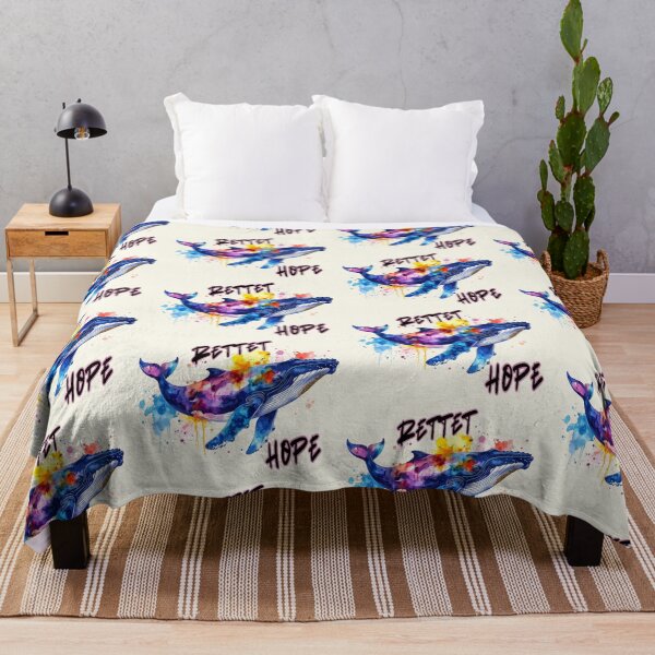 Item preview, Save Hope, a humpback whale in the Baltic Sea near Poel, in a colorful watercolor. designed and sold by LiskoDesign.