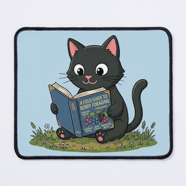 Item preview, Cat with Berry Foraging Book designed and sold by Found & Followed.