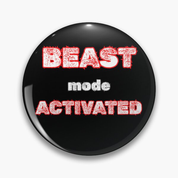 Item preview, Beast Mode Activated Gym Motivation Quote designed and sold by Snedsdigital.