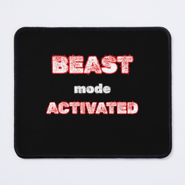 Item preview, Beast Mode Activated Gym Motivation Quote designed and sold by Snedsdigital.