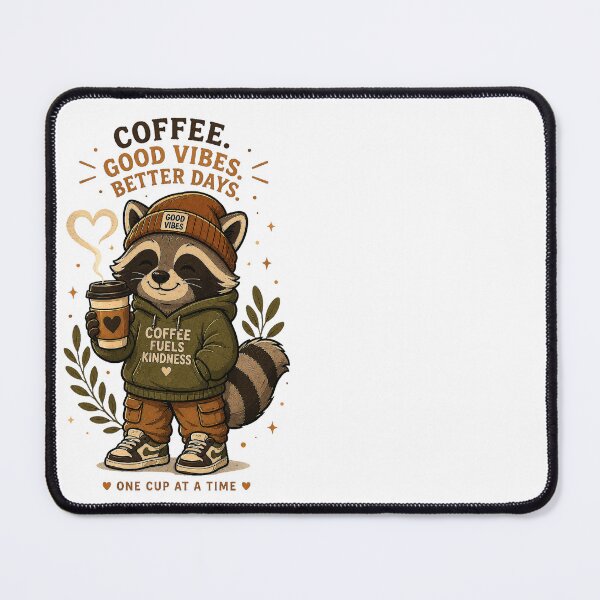 Item preview, A raccoon café with good vibes designed and sold by Imprearte.