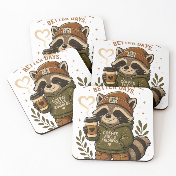 Item preview, A raccoon café with good vibes designed and sold by Imprearte.