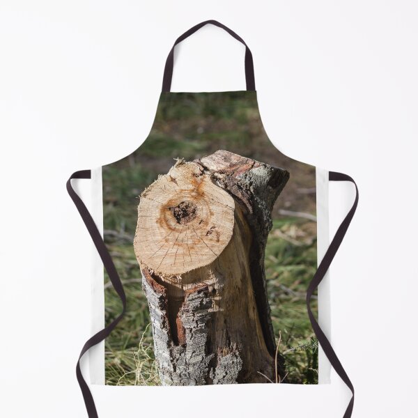 Item preview, Close-Up Of A Cut Tree Stump With Visible Growth Rings And Rough Bark In Sunlight designed and sold by Nmallia.