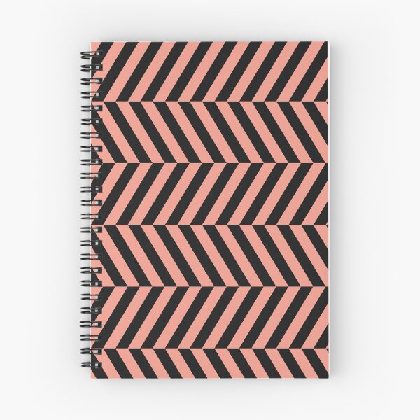 Item preview, Black And Coral Herringbone Pattern designed and sold by pattern-archive.