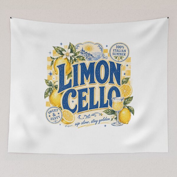 Item preview, Limoncello Italian Summer Lemon Retro Citrus Vacation designed and sold by JerdbordinShop.