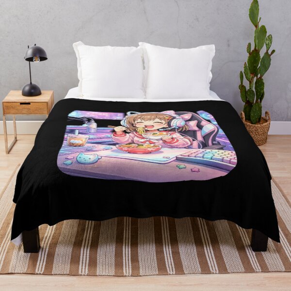 Item preview, Funny Anime Gamer Girl Eating Ramen Gamer Fuel Cute Gaming Food Lover Gift designed and sold by Im-Ara.