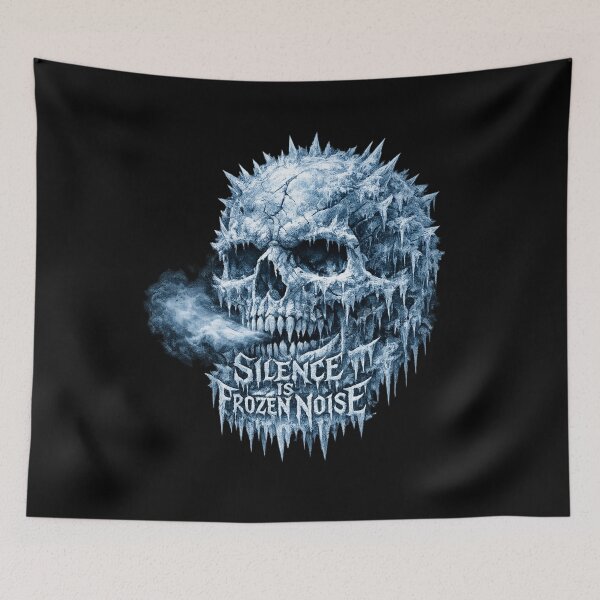Item preview, Frozen Skull - Silence Is Frozen Noise - Nordic Black Metal Ice Art designed and sold by MKreative Studio.