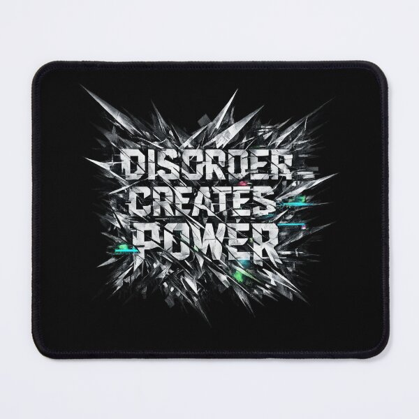 Item preview, Disorder Creates Power - Abstract Geometric Chaos Metalcore Design designed and sold by MKreative Studio.