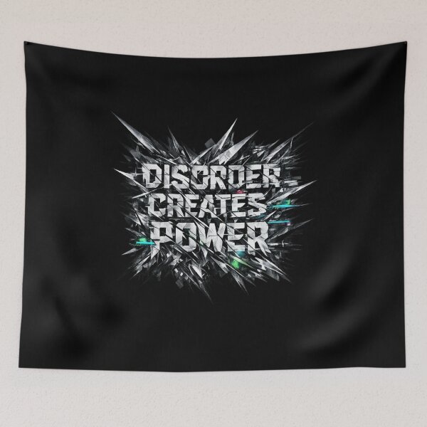 Item preview, Disorder Creates Power - Abstract Geometric Chaos Metalcore Design designed and sold by MKreative Studio.