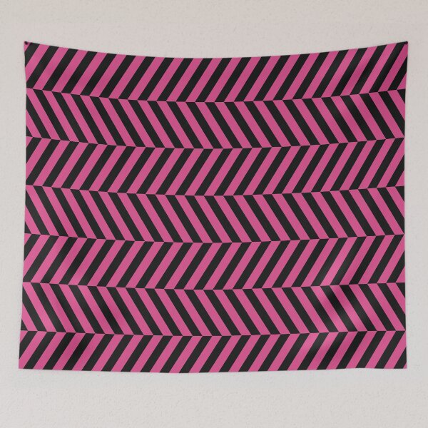 Item preview, Black And Hot Pink Herringbone Pattern designed and sold by pattern-archive.
