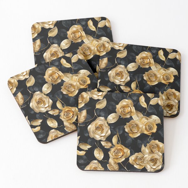 Item preview, Golden Roses Pattern – Luxury Floral Elegance designed and sold by VelvetThornsArt.
