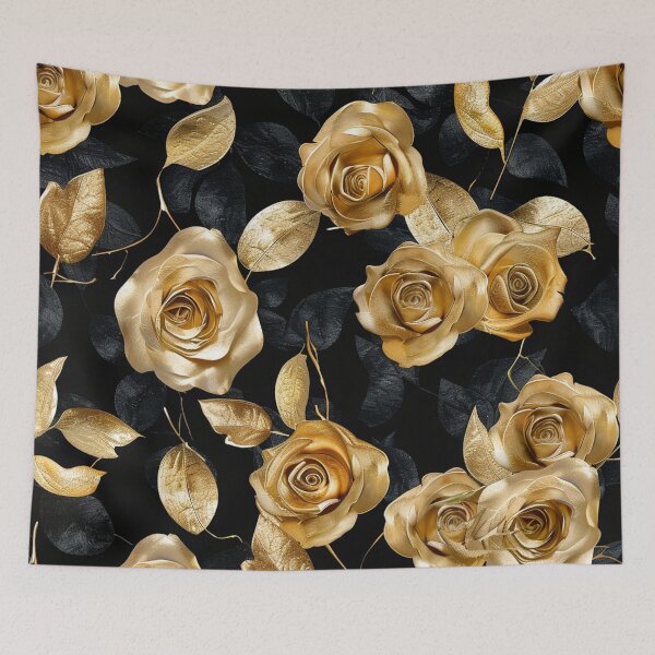 Item preview, Golden Roses Pattern – Luxury Floral Elegance designed and sold by VelvetThornsArt.
