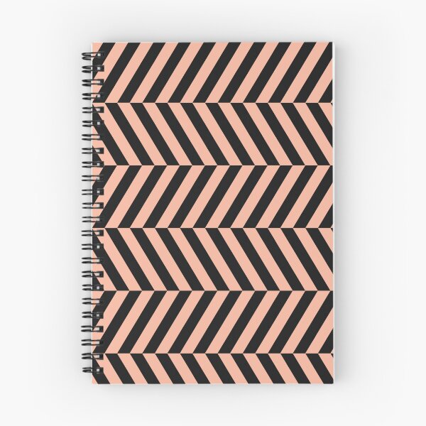 Item preview, Black And Peach Herringbone Pattern designed and sold by pattern-archive.