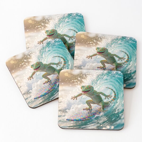 Item preview, Gecko Surfs the Waves designed and sold by Tridentulus.