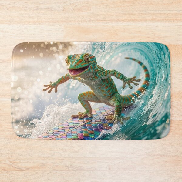Item preview, Gecko Surfs the Waves designed and sold by Tridentulus.