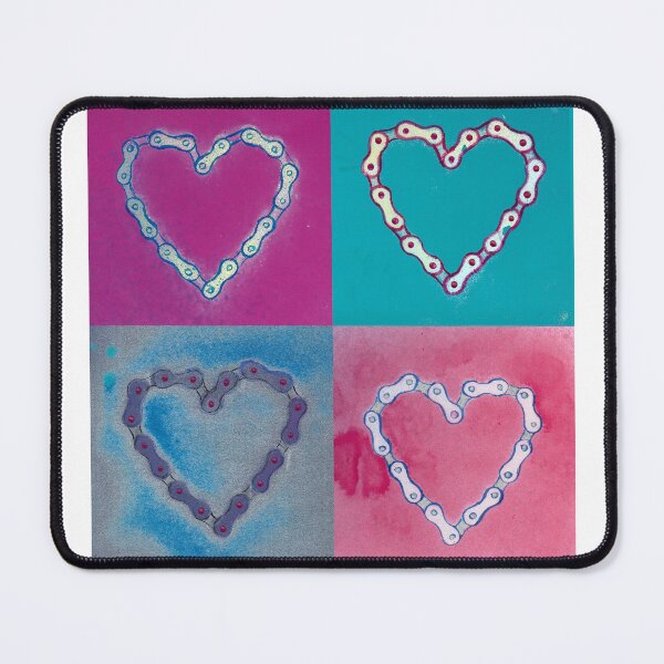 Item preview, Bicycle chain hearts designed and sold by RetroGlowRadwerks.