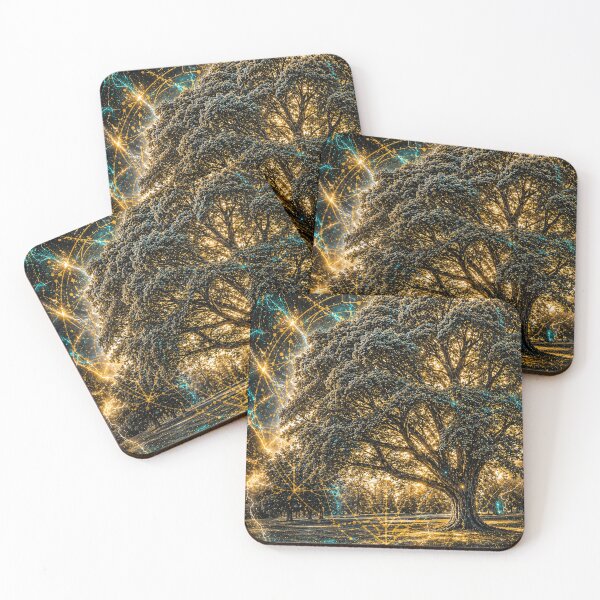 Item preview, Enchanted tree under a cosmic storm designed and sold by Engraved-Thread.
