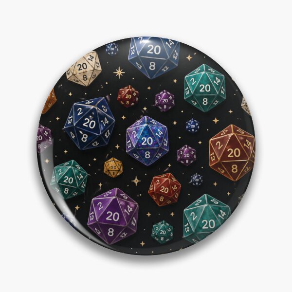 Item preview, Cosmic D20 Constellation – Psychedelic Dice Pattern designed and sold by ITSimagination.