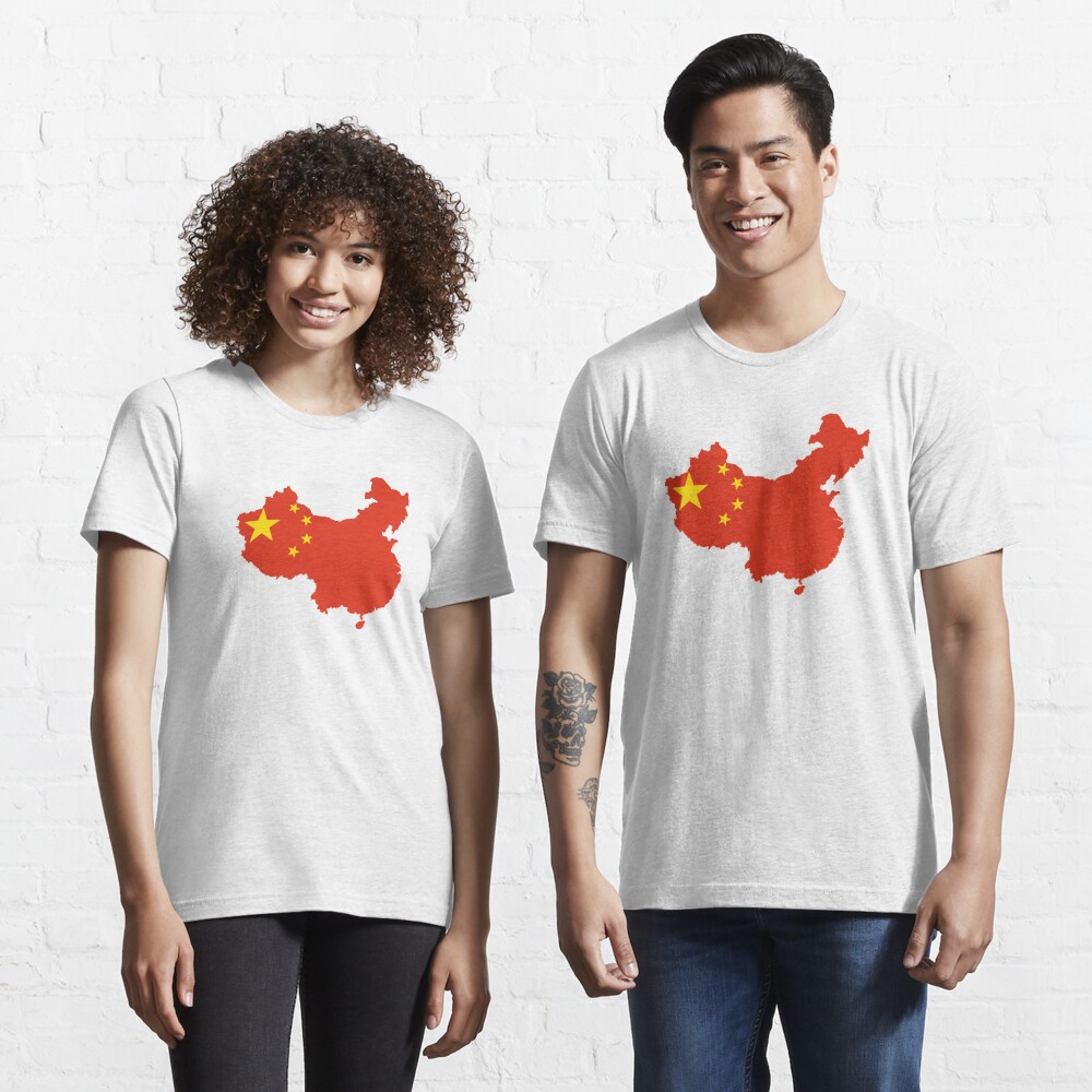komprimeret Hellere forum Flag Map of China " Essential T-Shirt for Sale by abbeyz71 | Redbubble