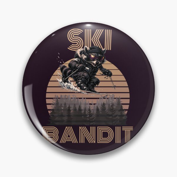 Item preview, Ski Bandit Raccoon Retro Sunset Skiing Animal Funny Winter Sports Design designed and sold by HOUSE OF TIST.