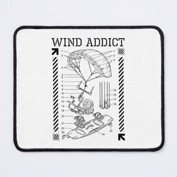 Item preview, Kiteboarding Kitesurfing Wind Addict Kite Surf Diagram designed and sold by GrandeDuc.