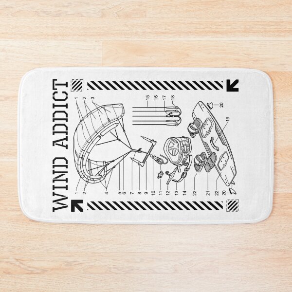 Item preview, Kiteboarding Kitesurfing Wind Addict Kite Surf Diagram designed and sold by GrandeDuc.
