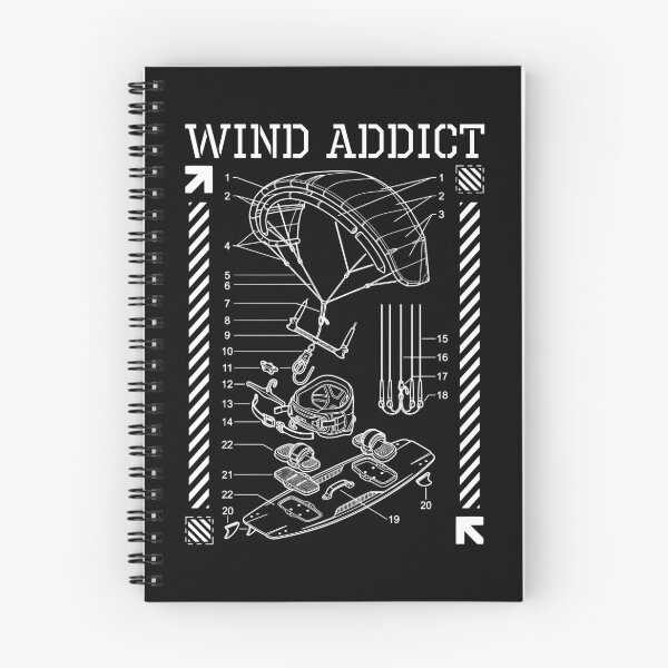 Item preview, Kiteboarding Kitesurfing Wind Addict Kite Surf Diagram designed and sold by GrandeDuc.