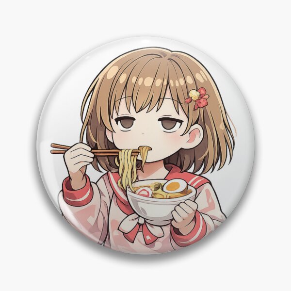 Item preview, Dark Humor Kawaii Anime Girl Dead Inside But Eating Ramen Meme Cute Gift designed and sold by Im-Ara.