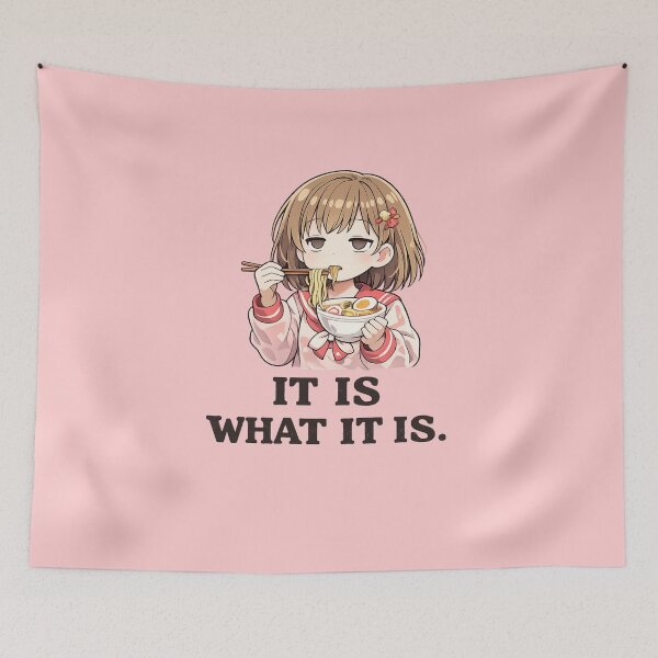 Item preview, Dark Humor Kawaii Anime Girl Dead Inside But Eating Ramen Meme Cute Gift designed and sold by Im-Ara.