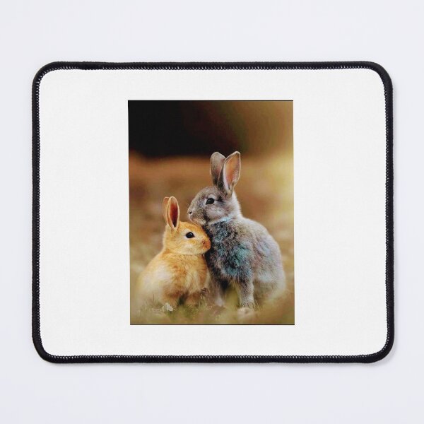 Item preview, Cute Bunny Best Friends Aesthetic Art Print designed and sold by PixelVibe Art.